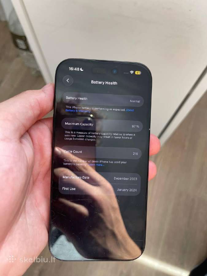 iPhone 15 128gb 97% - nuotraukos Nr. 5