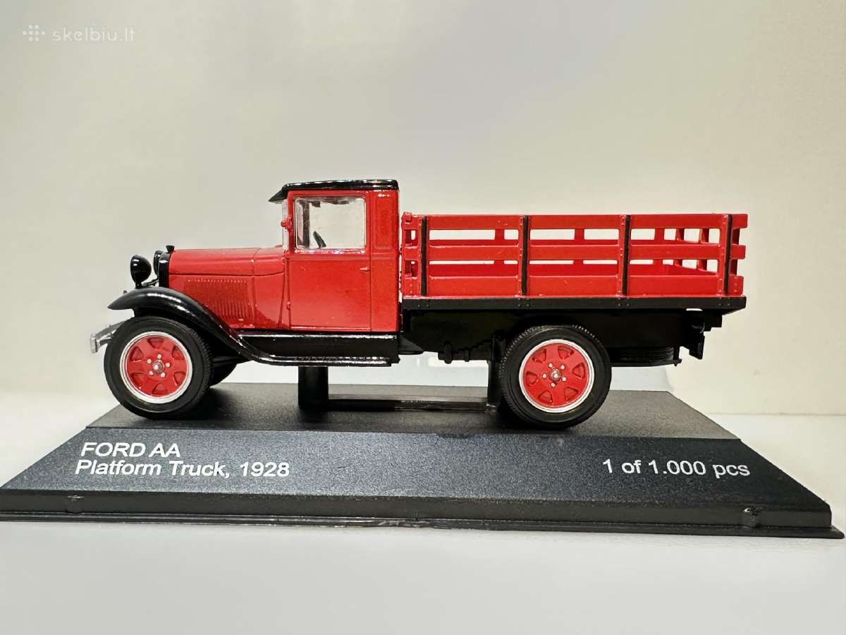 Ford Aa Platform Truck 1928 raudona 1:43 Whiteb - nuotraukos Nr. 3
