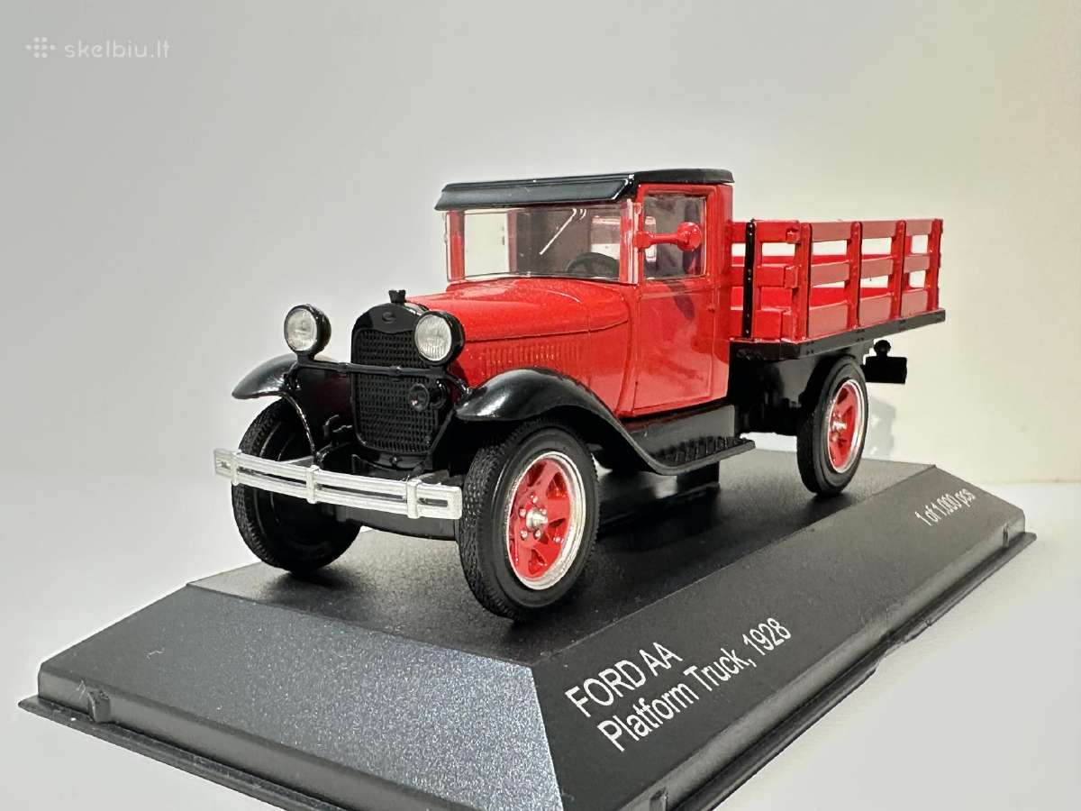 Ford Aa Platform Truck 1928 raudona 1:43 Whiteb - nuotraukos Nr. 6