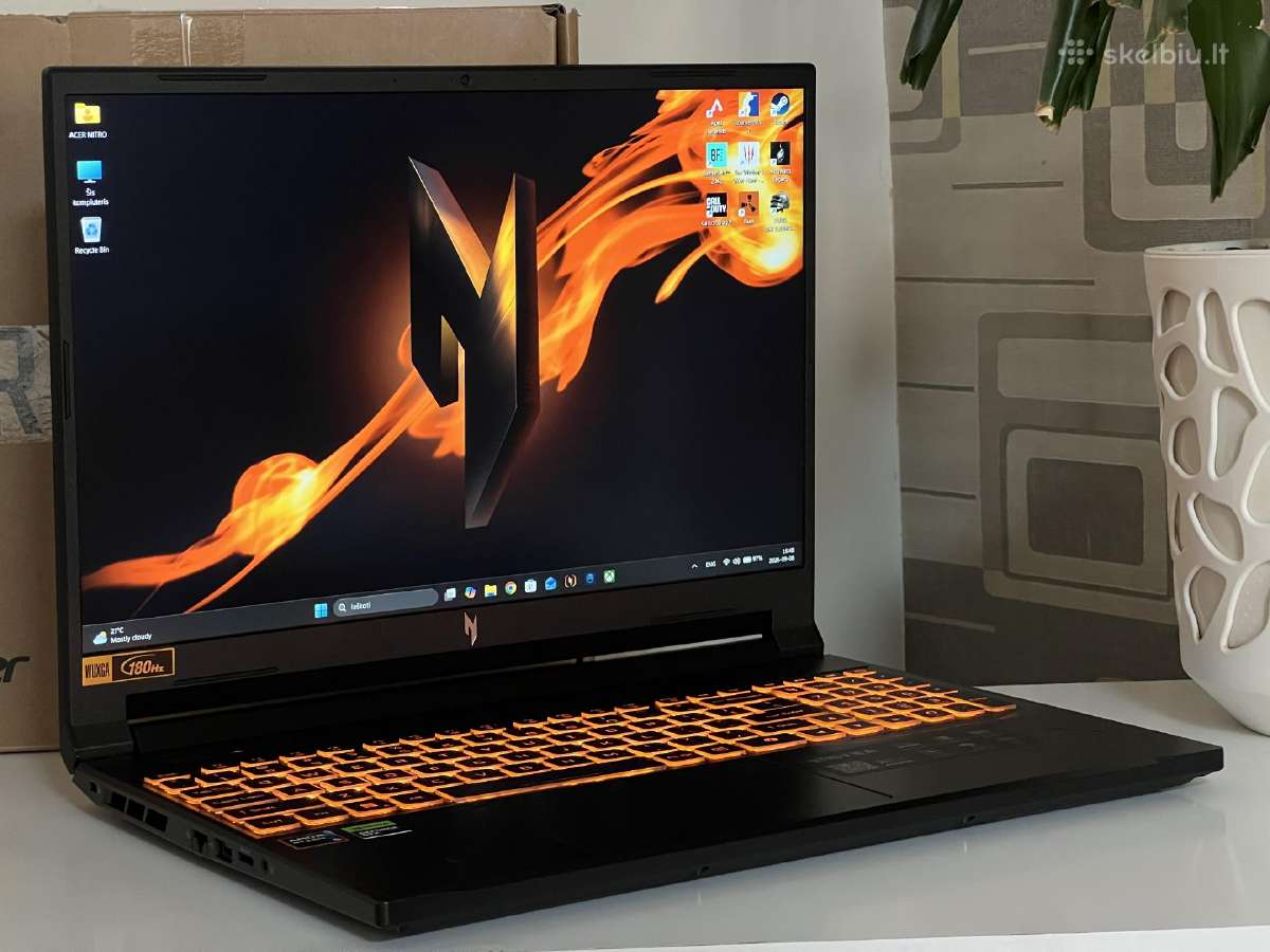 Parduodamas Nitro V16 su Rtx 5050, Ryzen, 180hz. - nuotraukos Nr. 2