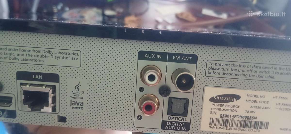 Samsung dvd su lempiniu stiprintuvu - nuotraukos Nr. 8