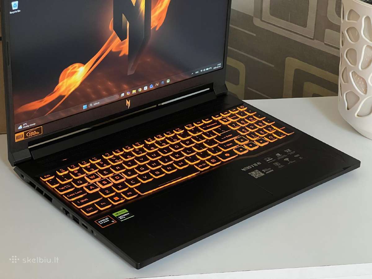 Parduodamas Nitro V16 su Rtx 5050, Ryzen, 180hz. - nuotraukos Nr. 3