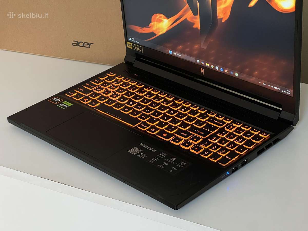 Parduodamas Nitro V16 su Rtx 5050, Ryzen, 180hz. - nuotraukos Nr. 4