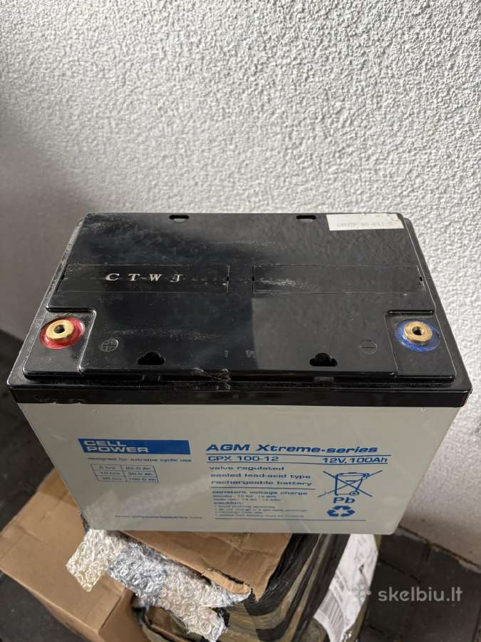 Akumuliatorius elektriniui vežimėliui 12v 100ah - nuotraukos Nr. 3