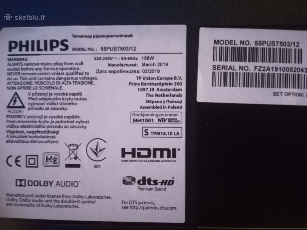Philips 7500 series 4k Uhd LED „android“ Smart TV - nuotraukos Nr. 11