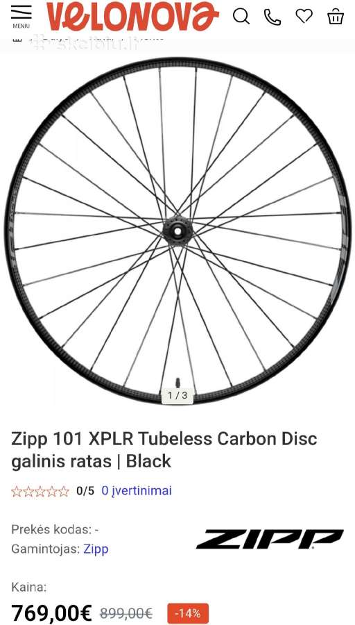 Carbon Zipp 101 XPLR Ratai - nuotraukos Nr. 6