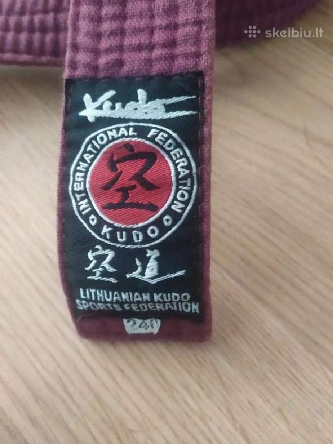 Vaikiškas mėlynas kudo / dziudo kimono su diržais - nuotraukos Nr. 8