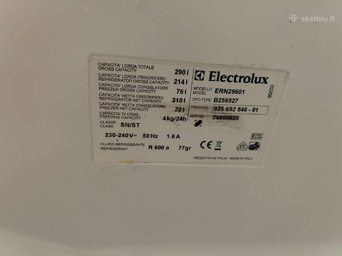 Electrolux ern29601 Įmontuojamas šaldytuvas - nuotraukos Nr. 9