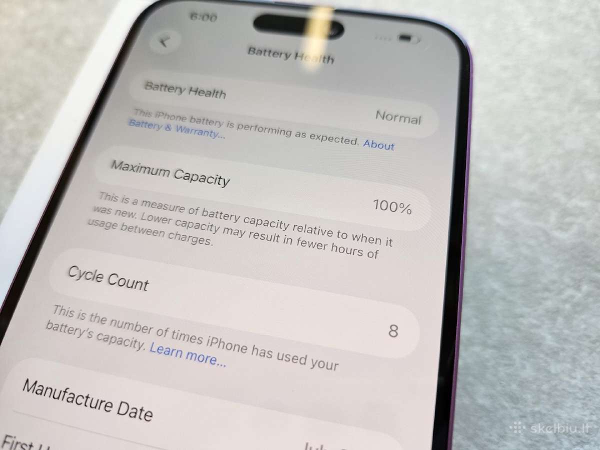 Idealios būklės iPhone 16 Plus 128 GB telefonas - nuotraukos Nr. 3