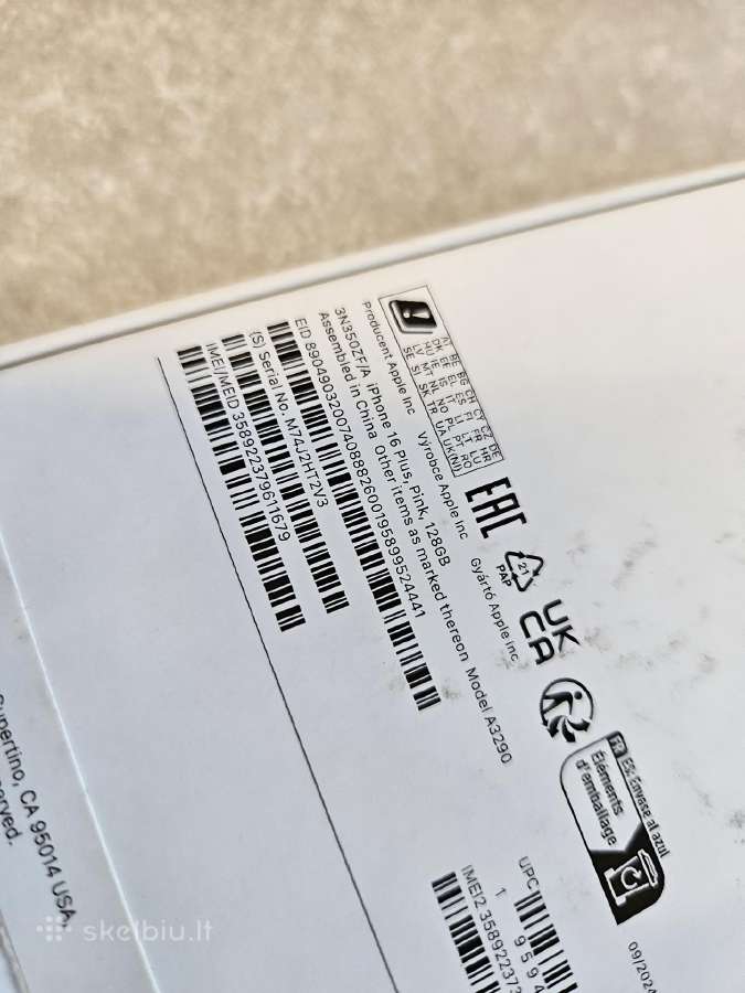 Idealios būklės iPhone 16 Plus 128 GB telefonas - nuotraukos Nr. 13