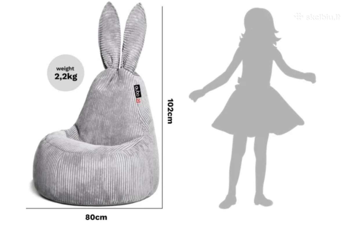 Qubo mommy rabbit sėdmaišis - nuotraukos Nr. 5
