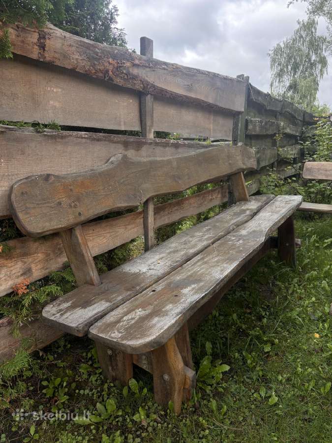 Ąžuolinių lauko baldų komplektas - nuotraukos Nr. 4