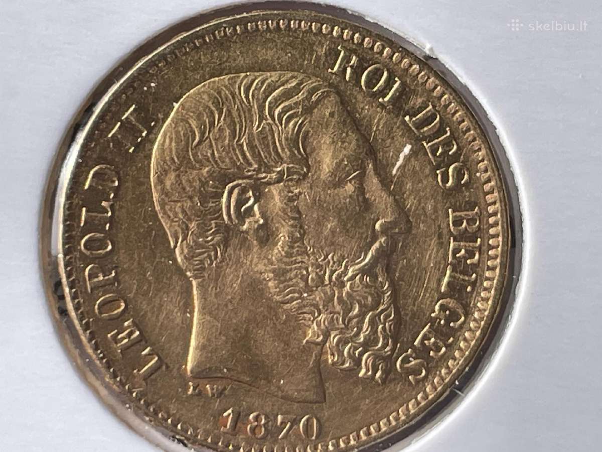 Auksas 1870, 20 frank, pagal šios dienos, + 1% - nuotraukos Nr. 2