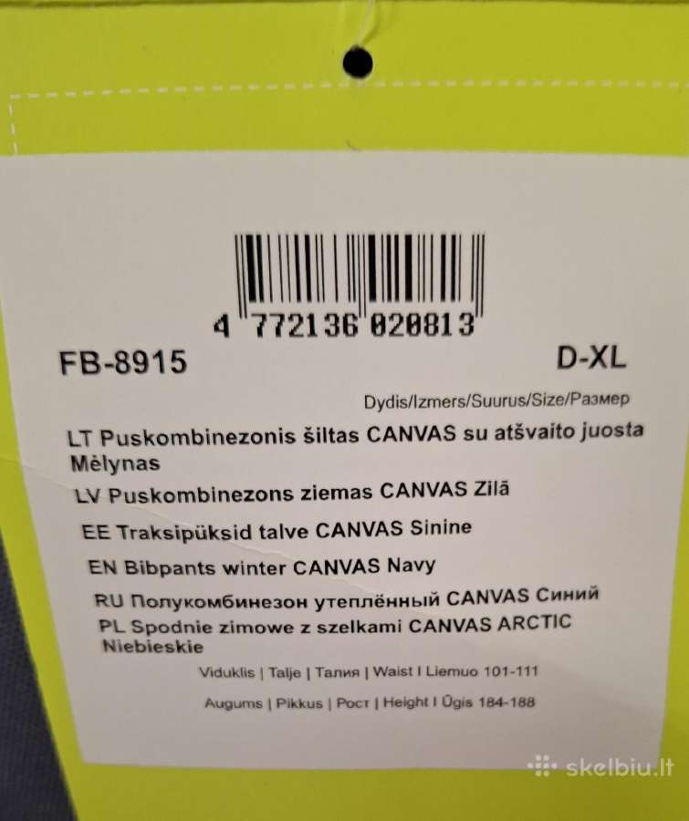 Puskombinezoninės šiltos žieminės kelnės - nuotraukos Nr. 5