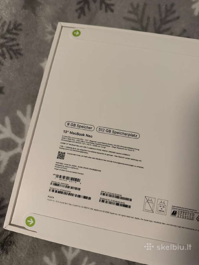 Naujas! Apple MacBook Neo 13.0 512gb Silver - nuotraukos Nr. 3