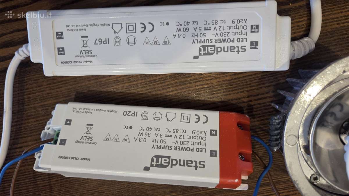 7 įleidžiami šviestuvai + 6 LED + 2 blokai 12v - nuotraukos Nr. 4