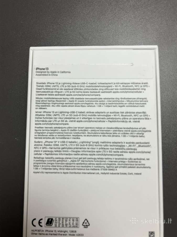 iPhone 13 128 GB, Midnight Black naujas - nuotraukos Nr. 8