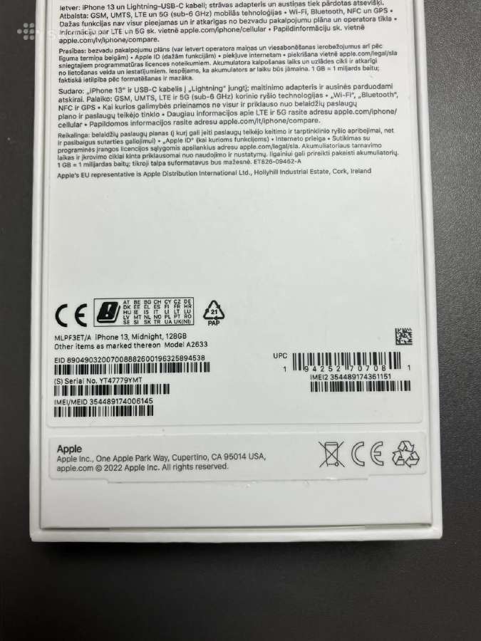 iPhone 13 128 GB, Midnight Black naujas - nuotraukos Nr. 9