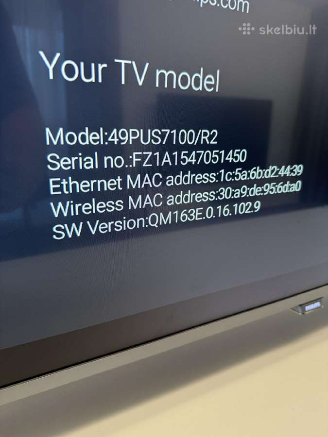 Philips 49" 4k Uhd Smart TV android - nuotraukos Nr. 5
