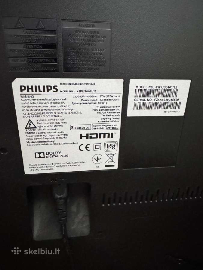 Philips 49" 4k Uhd Smart TV android - nuotraukos Nr. 7