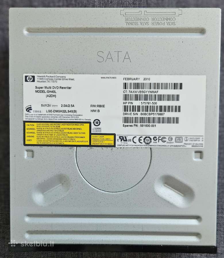 Skaitytuvas Hp Super Multi Dvd Rewriter - nuotraukos Nr. 3