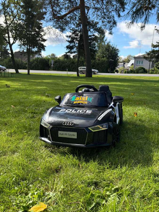 Vaikiškas policijos elektromobilis Audi R8 - nuotraukos Nr. 2