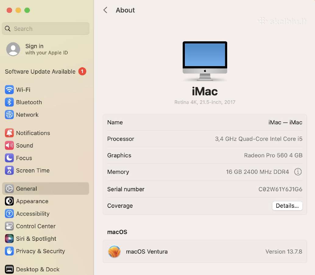 Apple iMac 21,5 Retina 4k, 2017 – 16gb RAM - nuotraukos Nr. 3