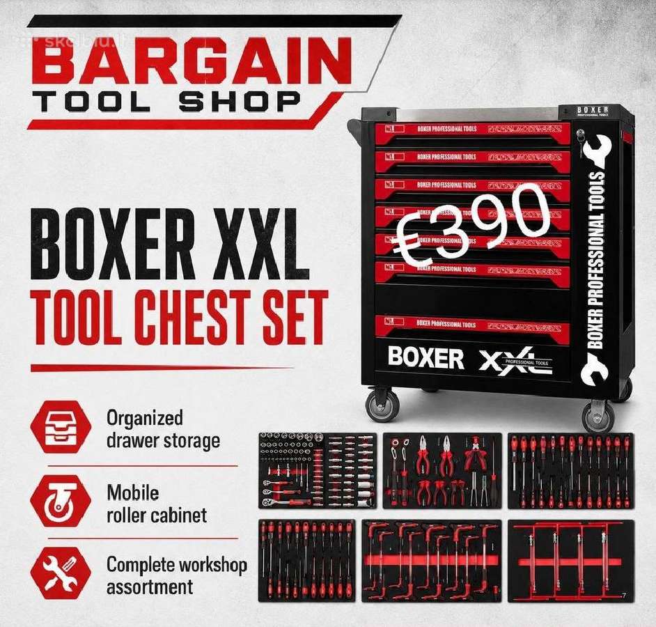 Boxer profesionali įrankių spintelė 356 dalių - nuotraukos Nr. 5