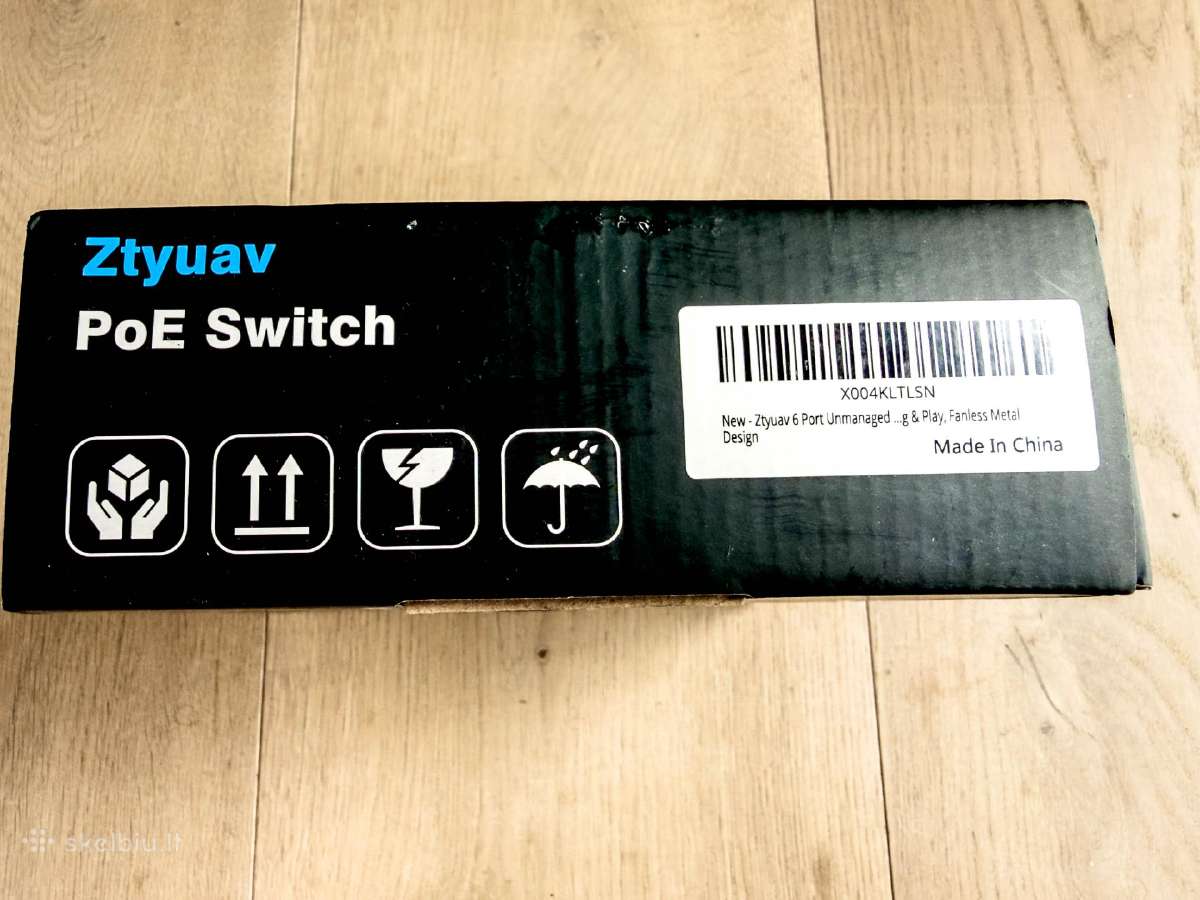 4x2.5 gbit/s Poe+ switch komutatorius - nuotraukos Nr. 3