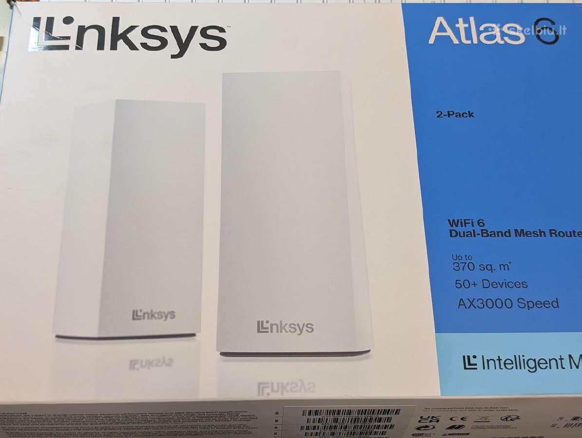 Linksys Mx5500 Wi-fi 6 Ax5400 Atlas Galima Openwrt - nuotraukos Nr. 5