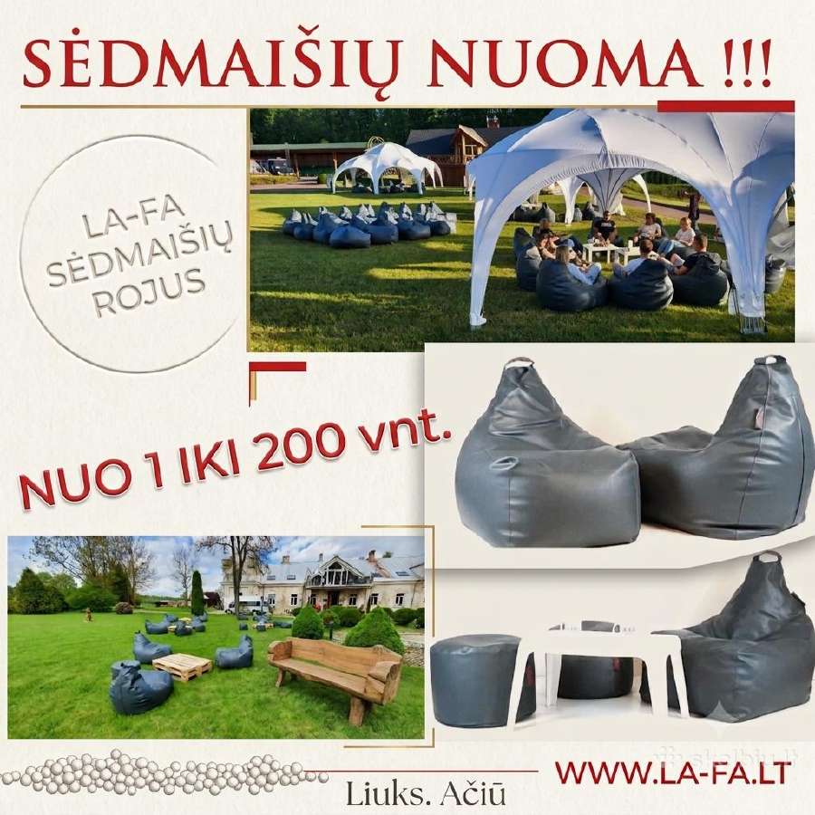 Sėdmaišiai La-fa ,gamyba ,pardavimas ir nuoma Jums - nuotraukos Nr. 4