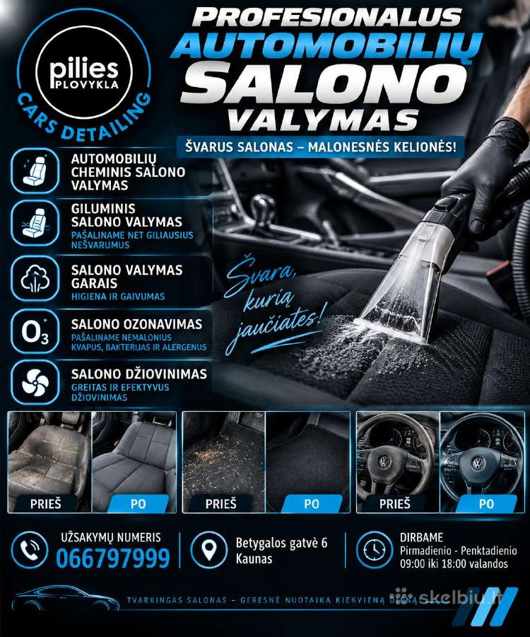 Automobilių Sausas ir Cheminis salono valymas - nuotraukos Nr. 15