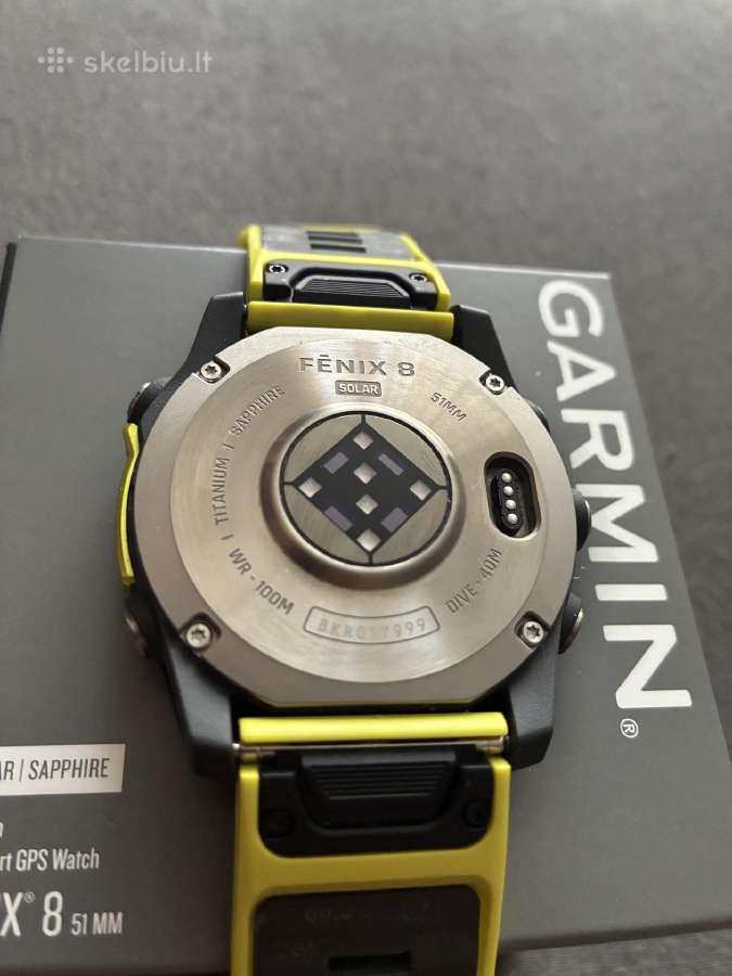 Garmin Fenix 8 Sapphire Solar 51mm Naujas - nuotraukos Nr. 2
