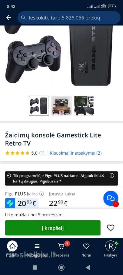 Retro žaidimų konsolė - nuotraukos Nr. 3