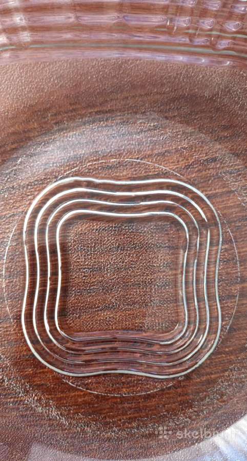 Stiklinės lėkštės, 21,5cm, 2vnt., Crystal Wheaton - nuotraukos Nr. 8
