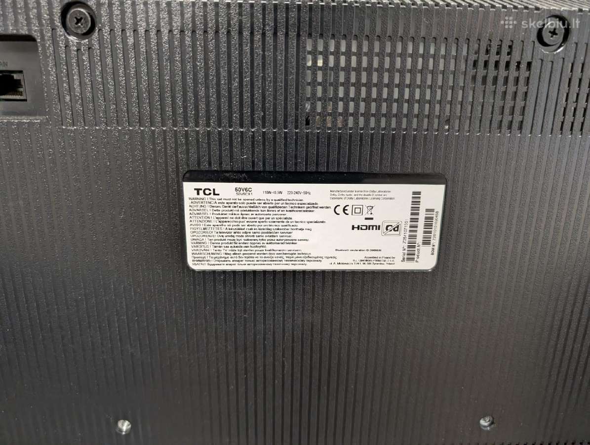 Tcl 50v6c 50 4k Uhd Google TV Smart televizorius - nuotraukos Nr. 4