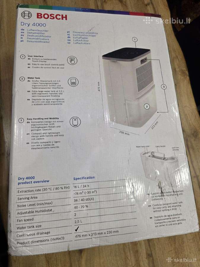 Bosch Dry 4000 oro sausintuvas – 16 l/parą, 285 W - nuotraukos Nr. 2