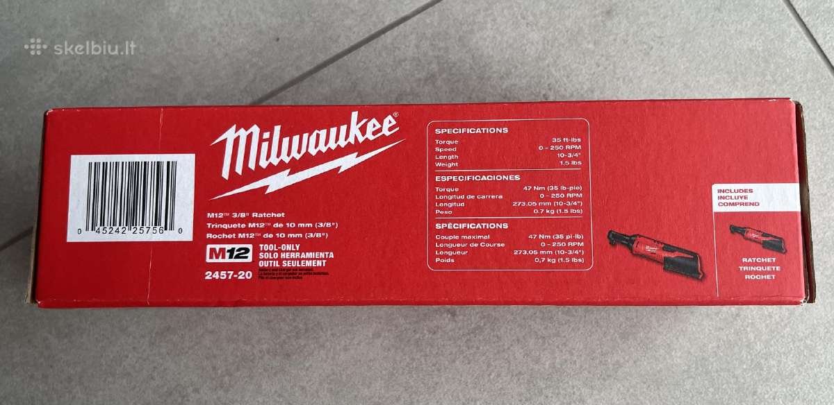 Milwaukee M12 smūginė terkšlė -veržliasukis - nuotraukos Nr. 3