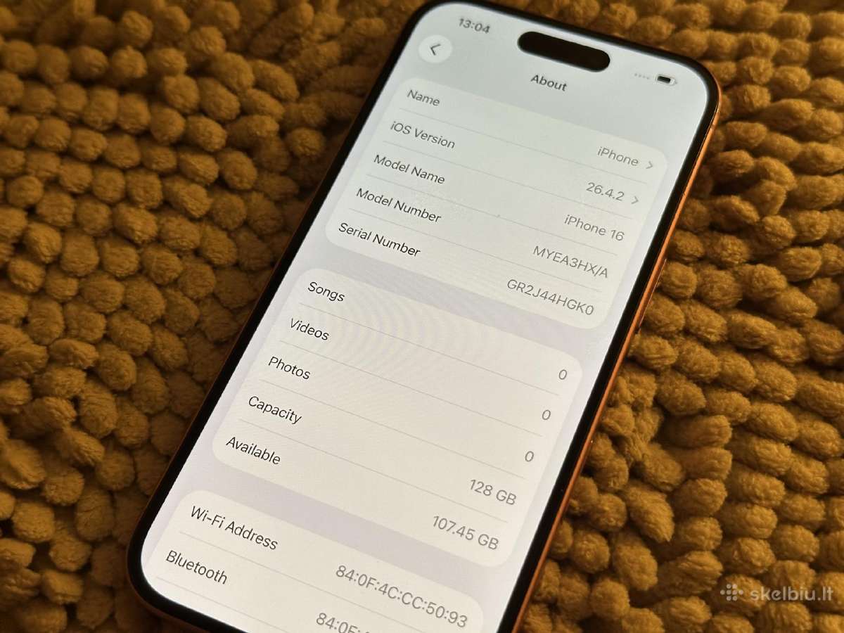 iPhone 16 128gb - nuotraukos Nr. 5