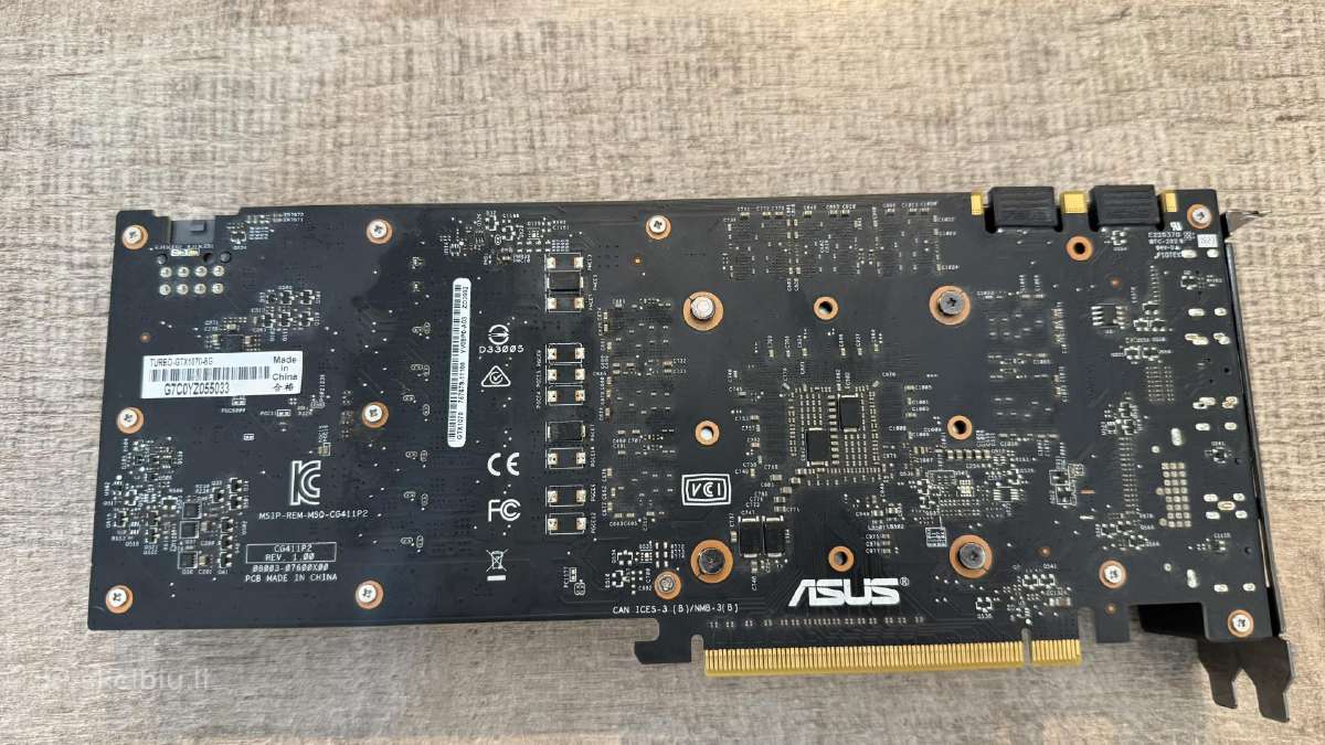 Asus Nvidia Geforce Gtx 1070 8gb vaizdo pl. - nuotraukos Nr. 2