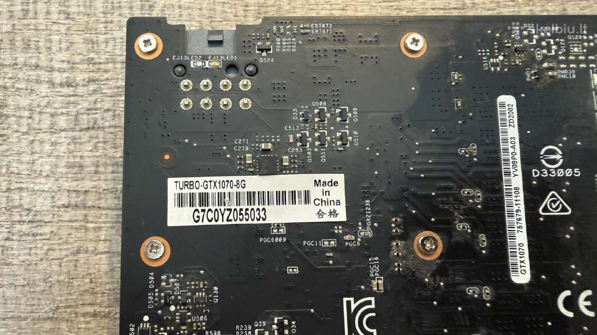Asus Nvidia Geforce Gtx 1070 8gb vaizdo pl. - nuotraukos Nr. 3
