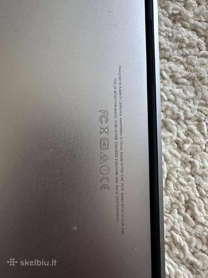MacBook pro 13 a1708 - nuotraukos Nr. 4