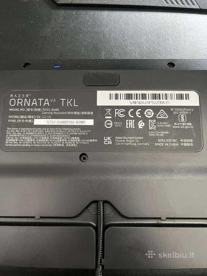 Razer Ornata V3 Tkl - nuotraukos Nr. 3
