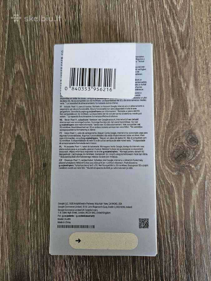 Google Pixel 11 Frost. 256gb. Naujas. Su priedais - nuotraukos Nr. 4