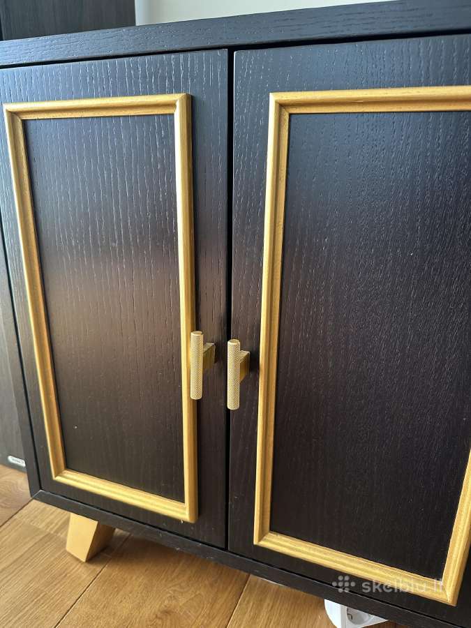 Išskirtinė TV komoda su aukso detalėmis - nuotraukos Nr. 6