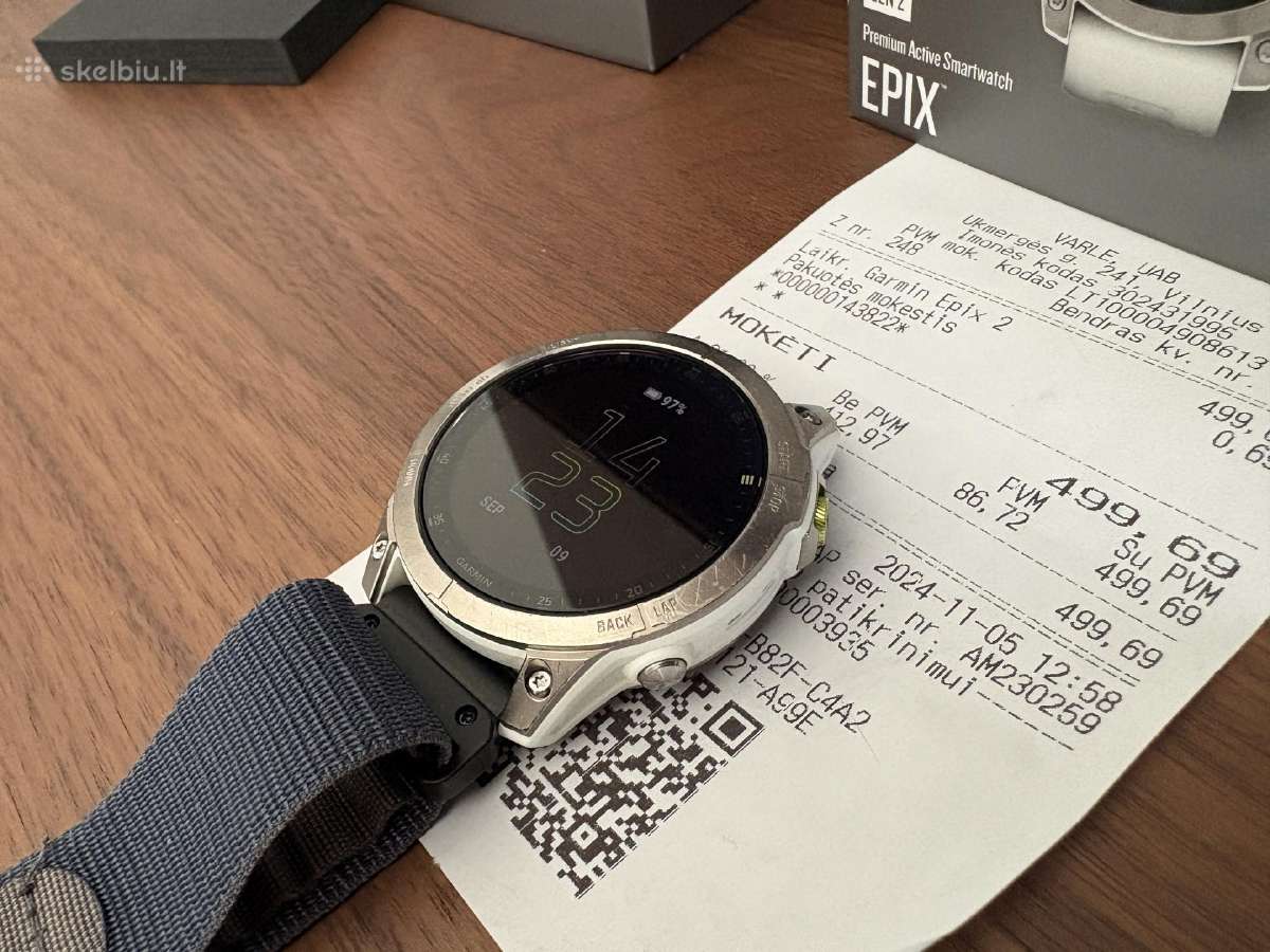 Garmin Epix 2 Sapphire Edition 47mm (Titanium) - nuotraukos Nr. 2