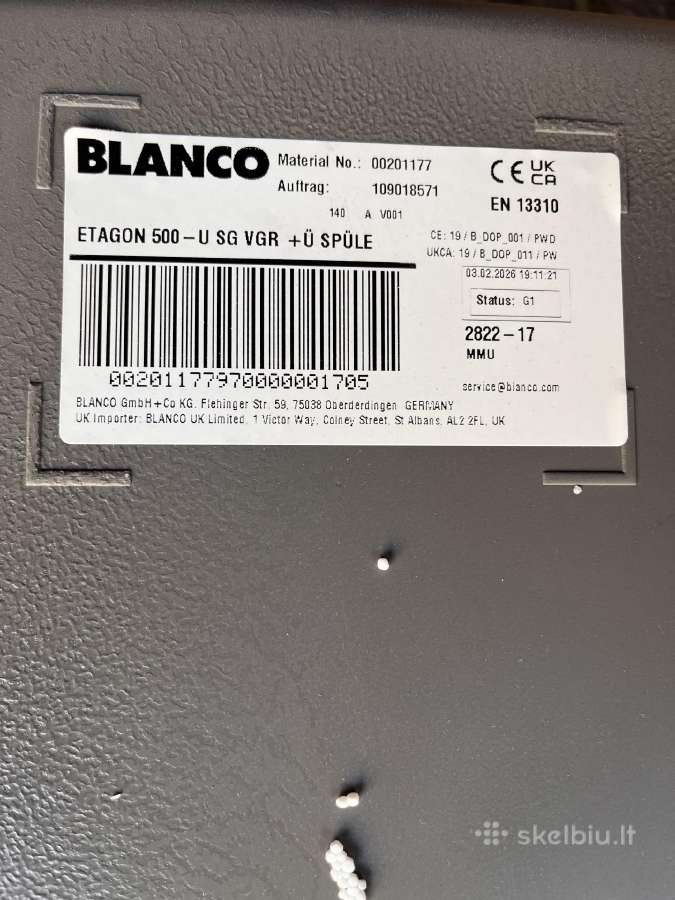 Plautuvė Blanco montuojama po stalviršiu - nuotraukos Nr. 5