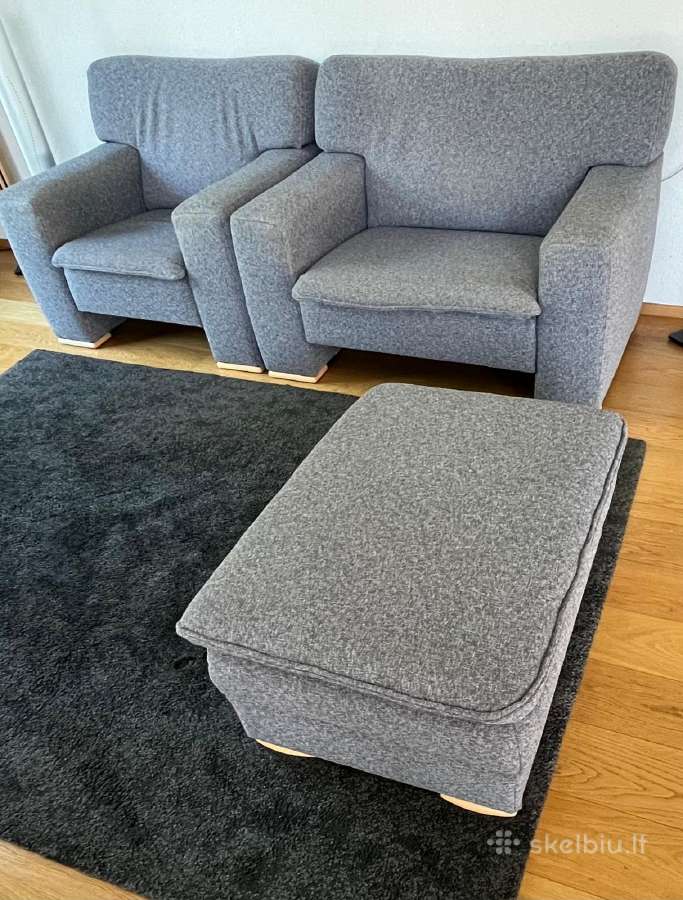 3 dalių sofa/foteliai-minkšti baldai - nuotraukos Nr. 2