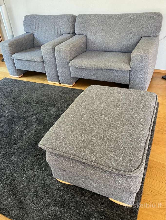 3 dalių sofa/foteliai-minkšti baldai - nuotraukos Nr. 3