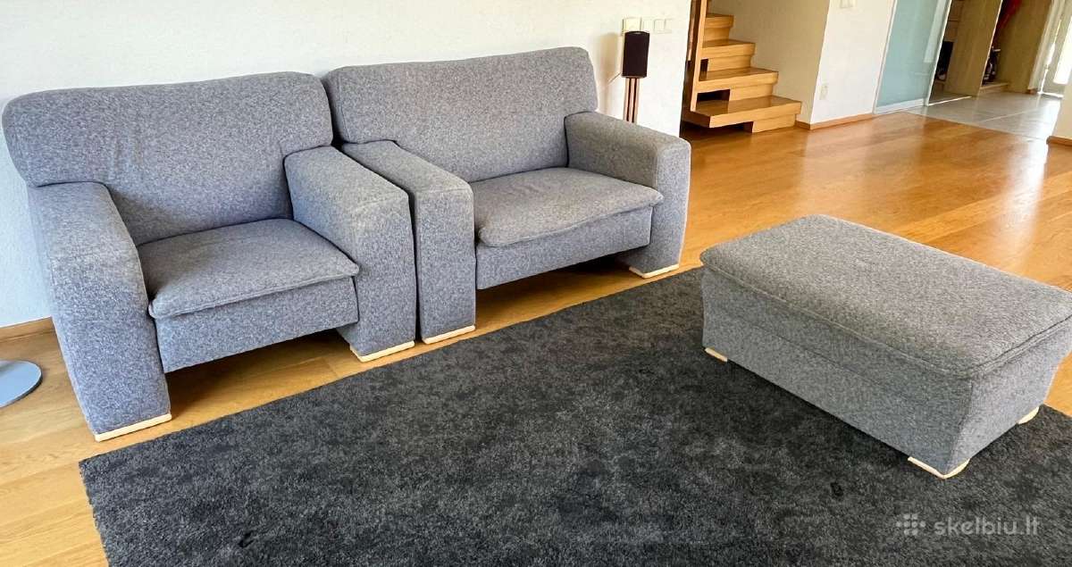 3 dalių sofa/foteliai-minkšti baldai - nuotraukos Nr. 4
